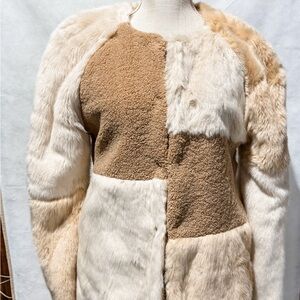 Women’s neutral color coat.
